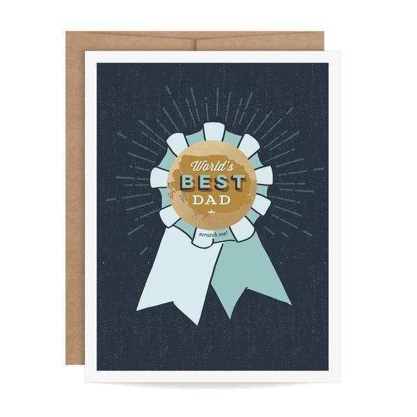 World's Best Dad Scratch-off Father's Day Card