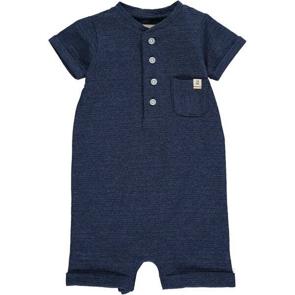 Navy Ribbed Camborne Henley Romper