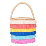 Raffia Fringed Woven Straw Bag