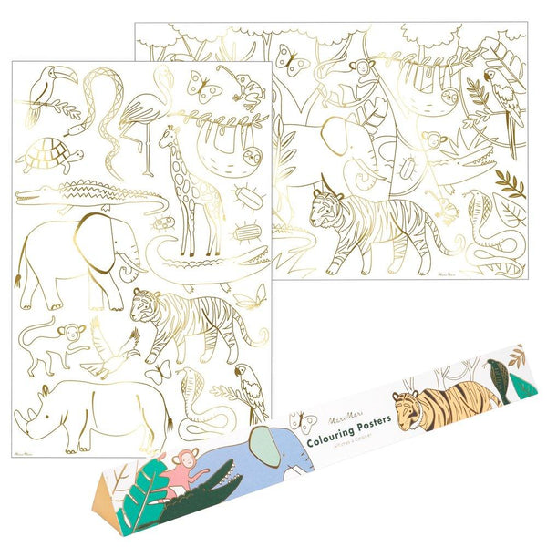 Jungle Coloring Posters (set of 2)