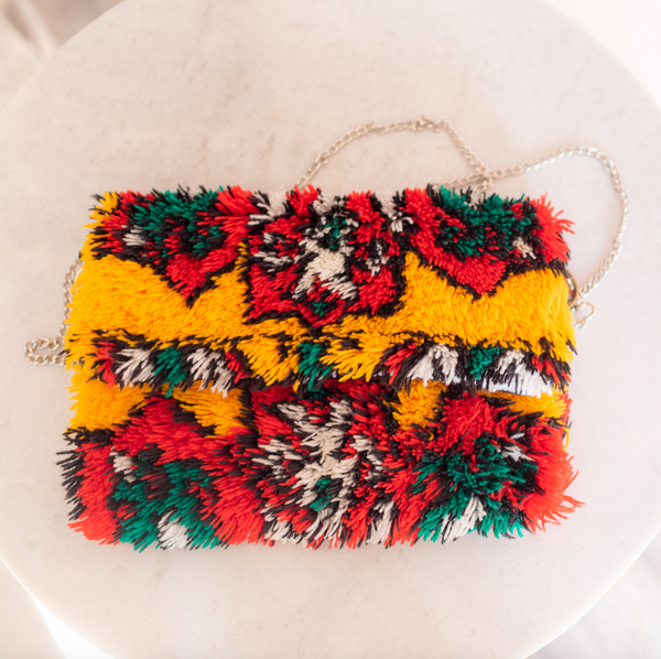 Red and Yellow Rug Bag