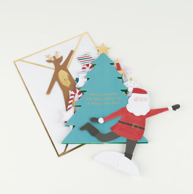 Festive Honeycomb Tree Christmas Card