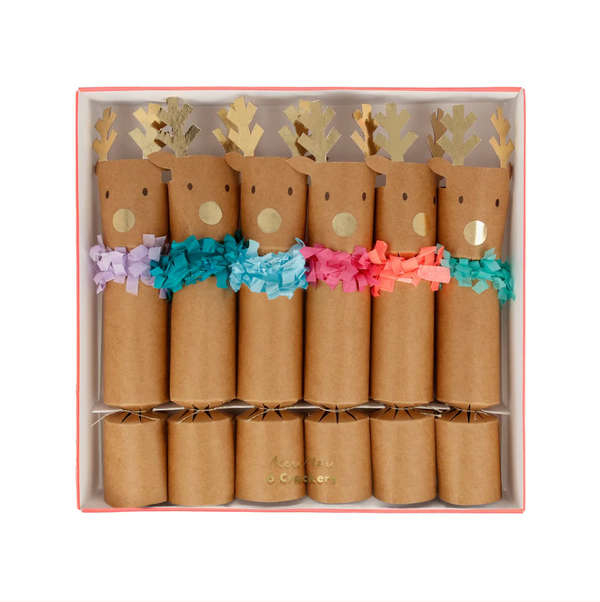 Reindeer Fringe Small Crackers (x 6)