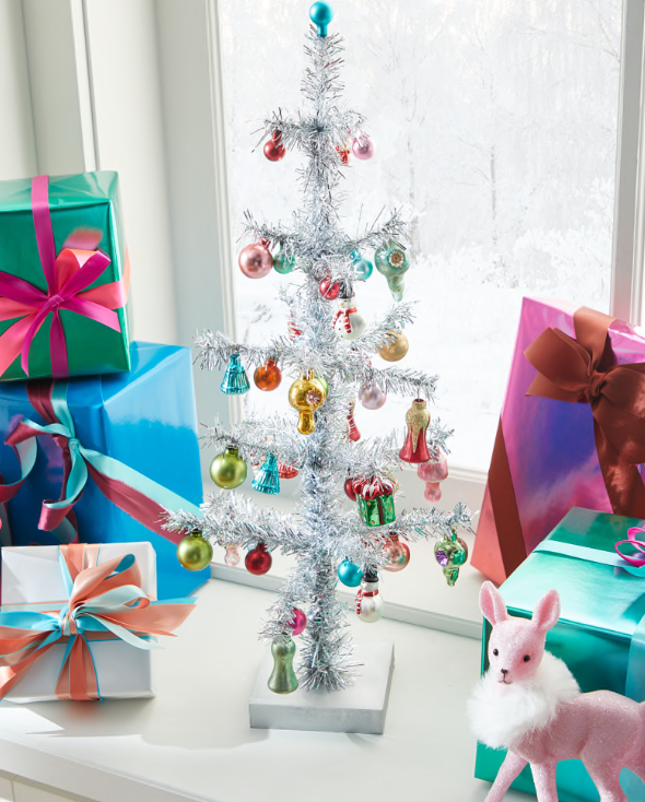 White Tinsel Tree