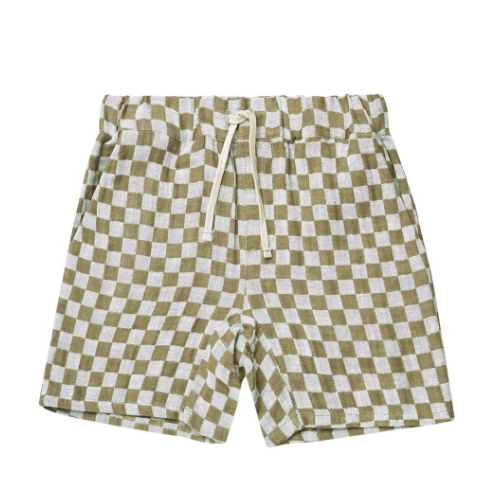 Olive Check Bermuda Short