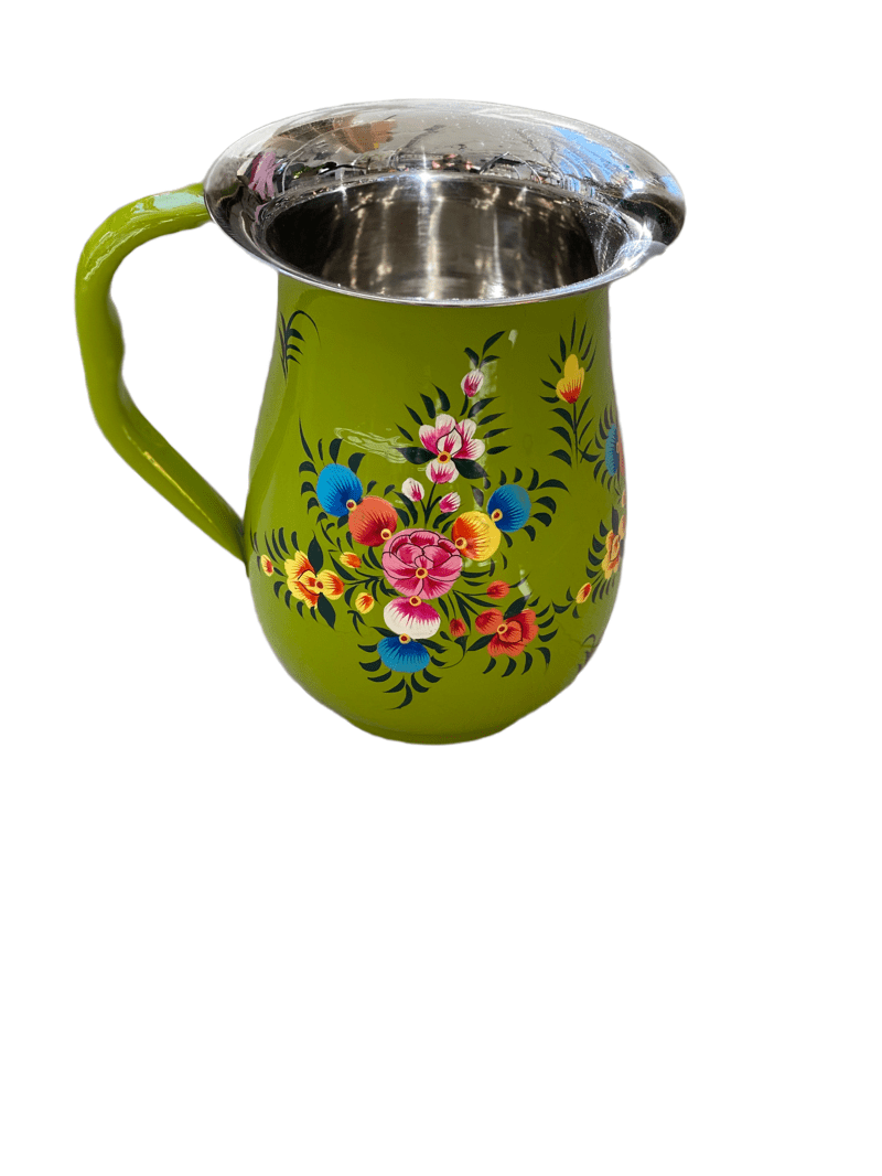 Lime Green Pitcher, Blossom & Bird Collection