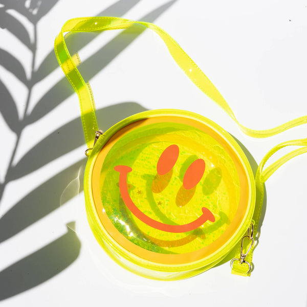 Smiley Face Yellow Jelly Bag