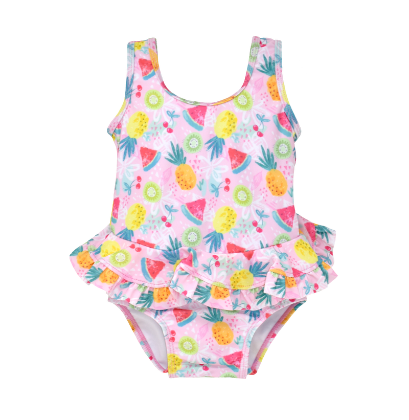 Stella Ruffle Swimsuit for Girls: Fruit Fiesta