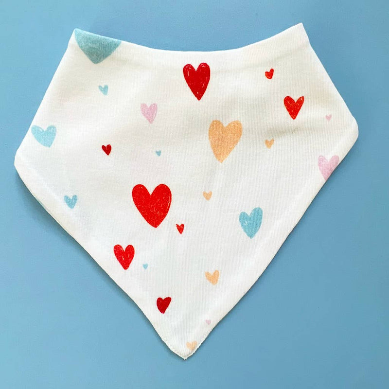 Baby Kerchief Bib-Hearts