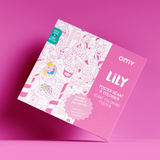 Colorful unicorn giant poster by OMY featuring a whimsical unicorn design on a vibrant background.